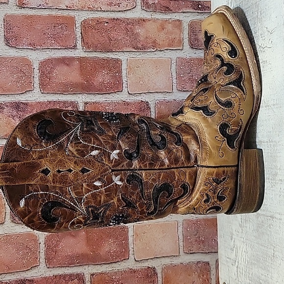 Brown Corral Western Square Toe Boot - Picture 3 of 5
